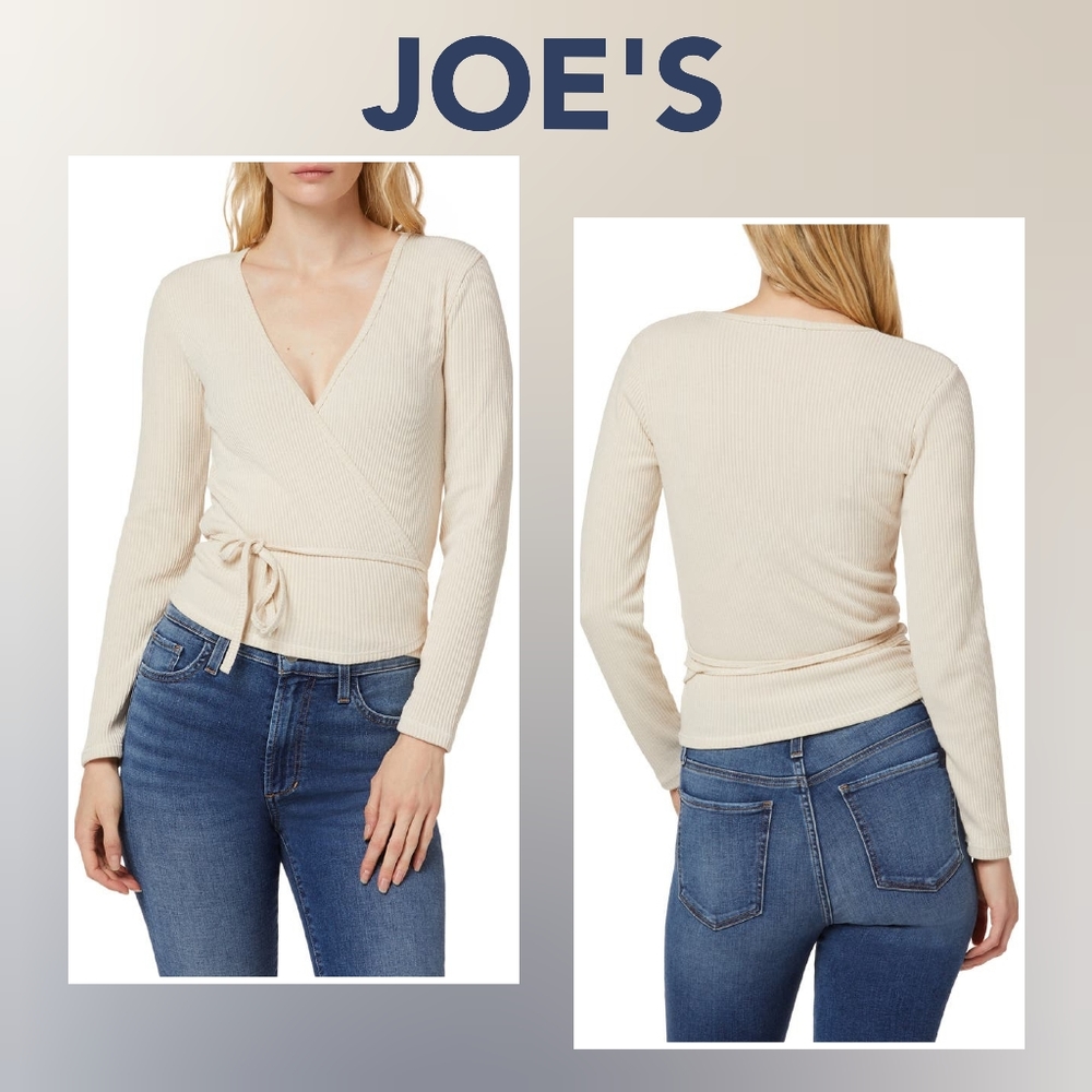 JOE'S Reema Rib Knit Wrap Sweater
